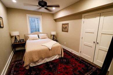 Bedroom - rustic bedroom idea in Kansas City