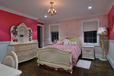 This is an example of a shabby-chic style bedroom in New York.