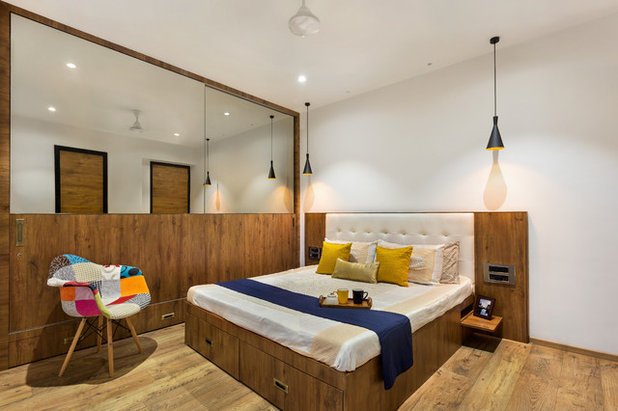 Moderno Dormitorio by +V Architects