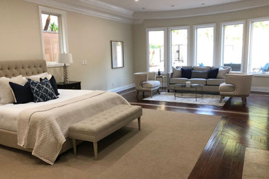 Bedroom - contemporary bedroom idea in Orange County
