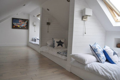 Contemporary bedroom in Buckinghamshire.