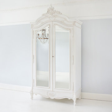 Provencal 2-Door Mirrored Armoire