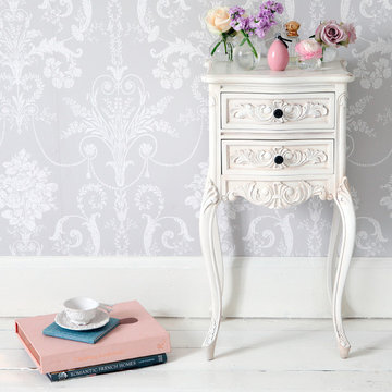 Provencal Perfect 2-Drawer White Bedside Table