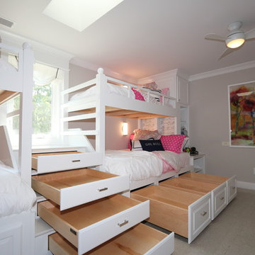 Quadruple bunk beds with storage galore