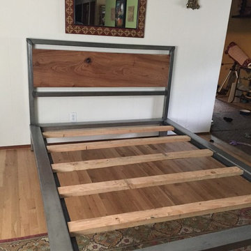 Queen bed frame and head board