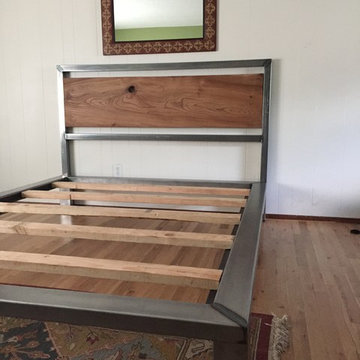 Queen bed frame and head board