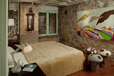 ソルトレイクシティにあるエクレクティックスタイルのおしゃれな寝室