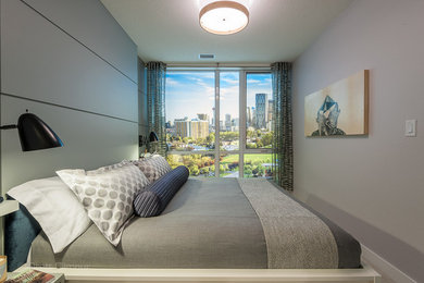 Trendy bedroom photo in Calgary