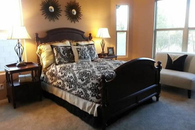 Large elegant bedroom photo in Phoenix