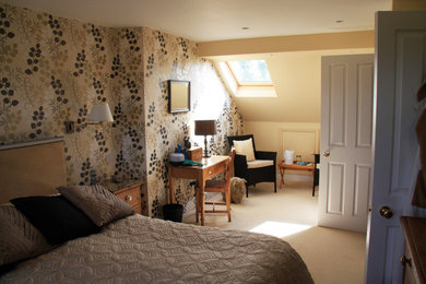 Inspiration for a vintage bedroom in Surrey.