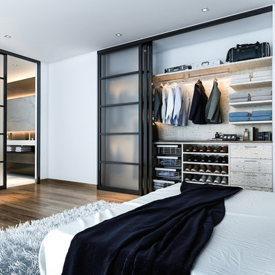 Mid-sized trendy bedroom photo in Los Angeles