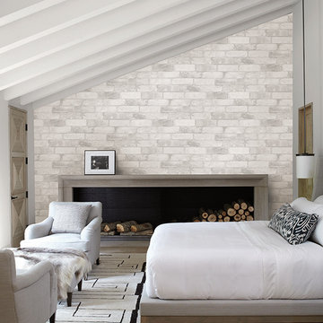 Reclaimed Bricks White Rustic Wallpaper