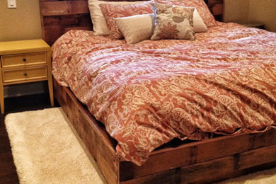 Example of a country bedroom design in Minneapolis