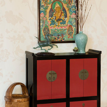 Red and Black Cabinet - Chinese Ming Style