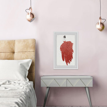 "Red Glamour" Framed Painting Print