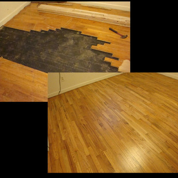 Red Oak patch & repair - before & after