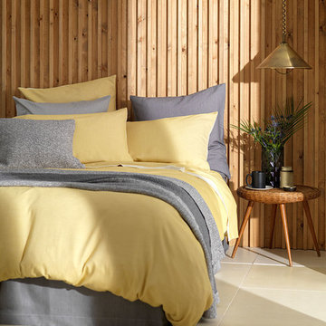 Relaxed Denim Yellow & Relaxed Denim Graphite Grey Bed Linen