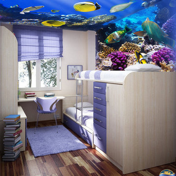 Rendering of Reef-Themed Kids' Room