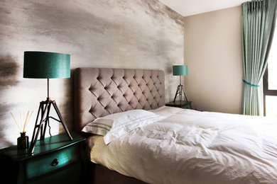 Inspiration for a modern bedroom in Cheshire.