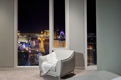 Inspiration for a modern bedroom remodel in Las Vegas