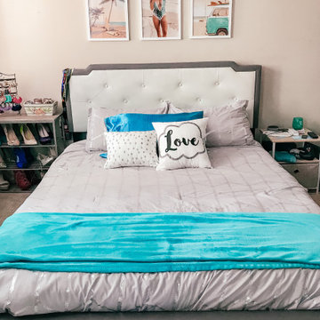 Revitalized Turquoise & White Bedroom