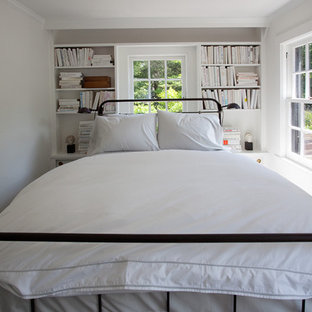 Inspiration for a country bedroom remodel in Philadelphia with white walls