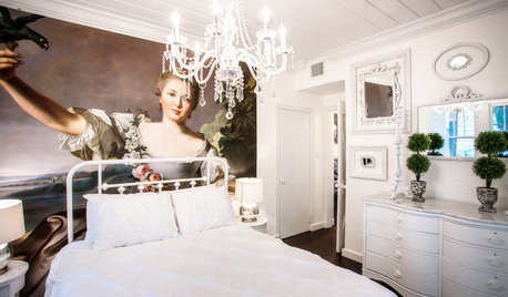 Room of the Day: French Wall Mural Dazzles in a Chic Bedroom