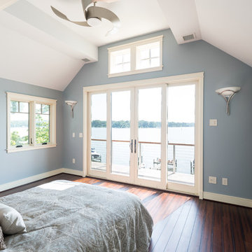 Riverside Waterfont Home: Guest Bedroom Overlooking Waterfront