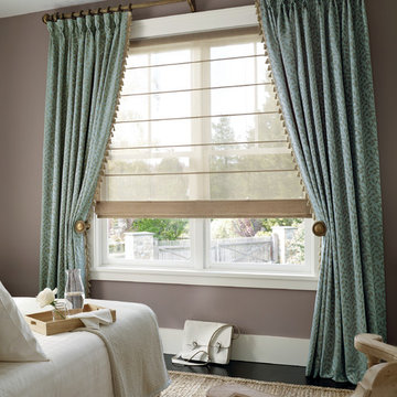 Roman Shades with Pleated Panels