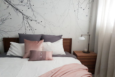 シドニーにあるエクレクティックスタイルのおしゃれな寝室のインテリア