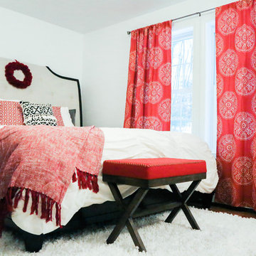 Romantic Red Master Bedroom (Habitat for Humanity Collaboration)