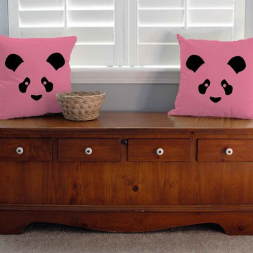 RoomCraft "Panda Silhouette" Bedding and Room Decorations