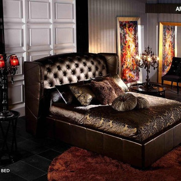 Royal - Brown Leather Bed