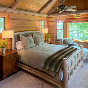 Rustic Lake House Master Bedroom
