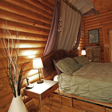 Rustic Modern Log Cabin