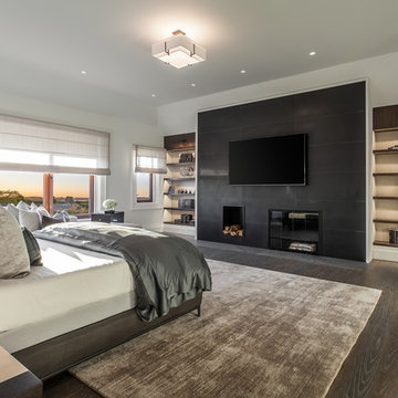 Sagaponack Estate Master bedroom Fire place
