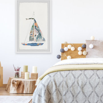 "Sailing Mermaid" Framed Painting Print