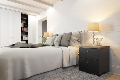 Inspiration for a modern bedroom remodel in Other