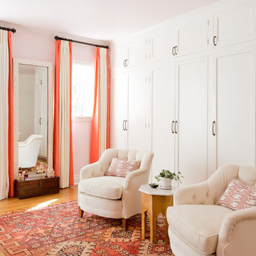 Santa Monica Eclectic Colorful Pink Master Bedroom