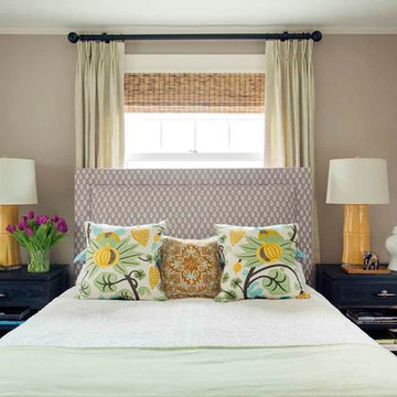 Serene & Color-Infused Waban Victorian: Guest Bedroom