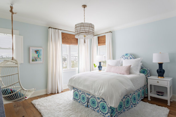 Beach Style Bedroom by Allison Elebash Interior Design
