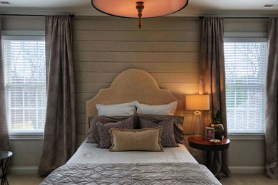 Design ideas for a farmhouse bedroom in Nashville.