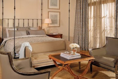 フェニックスにあるトランジショナルスタイルのおしゃれな寝室のレイアウト