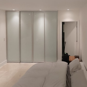 Sliding closet doors for modern bedroom, Coral Gables