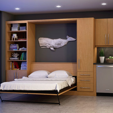 Small Space Kitchen, Bedroom & Media Center Design