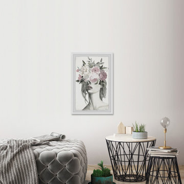 "Smokey Flower Crown" Framed Painting Print