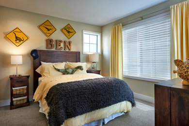 Bedroom - contemporary bedroom idea in Denver