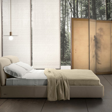 Sound Leather Bed by Gamma Arredamenti
