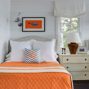 Design ideas for a beach style bedroom in Milwaukee.