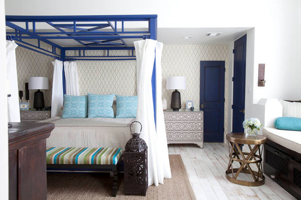Mediterranean Bedroom by Laura U Design Collective